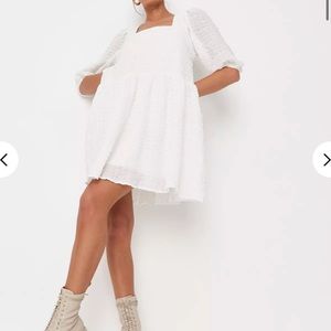 Missguided White Crinkle Smock summer dress